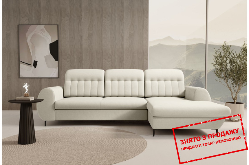 Диван кутовий розкладний Б'ЯНКО / BIANCO на ніжках Perfect Home Польща