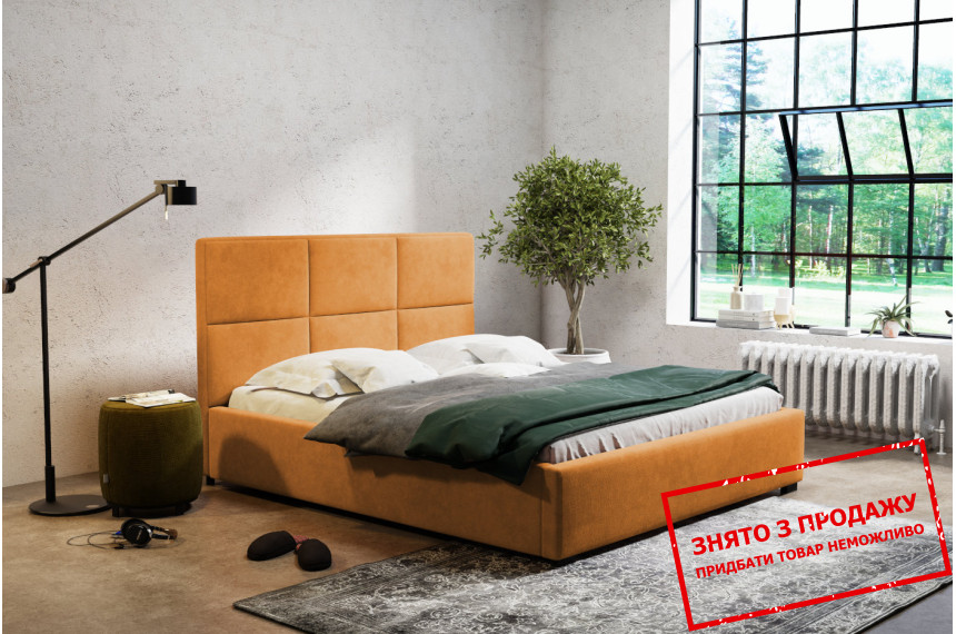 Ліжко (з основою під матрац) Perfect Home Отто / Otto 160x200 з м'яким ізголів'ям двоспальне