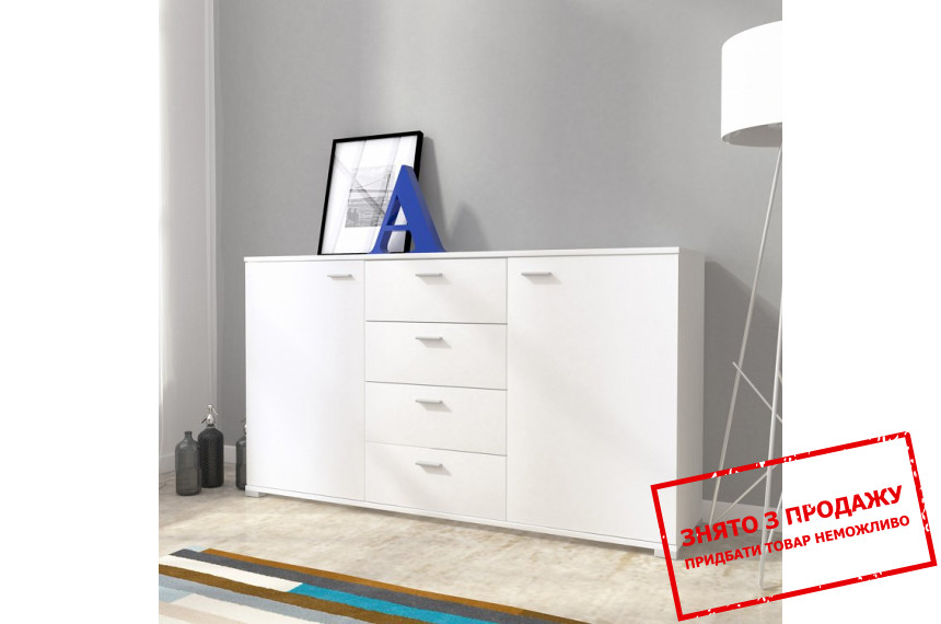 Комод ЕУ / EU Perfect Home 150 2-дверний з 4 шухлядами Білий