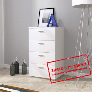 Комод ЕУ / EU Perfect Home 50 з 4 шухлядами Білий...