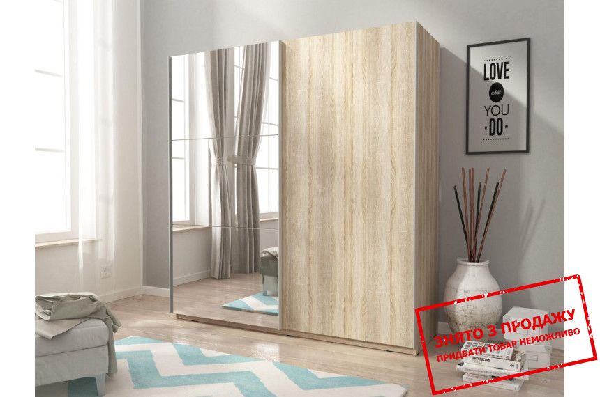 Шафа-купе Perfect Home Міка II / Mika II 200 2-дверна з дзеркалом Дуб сонома