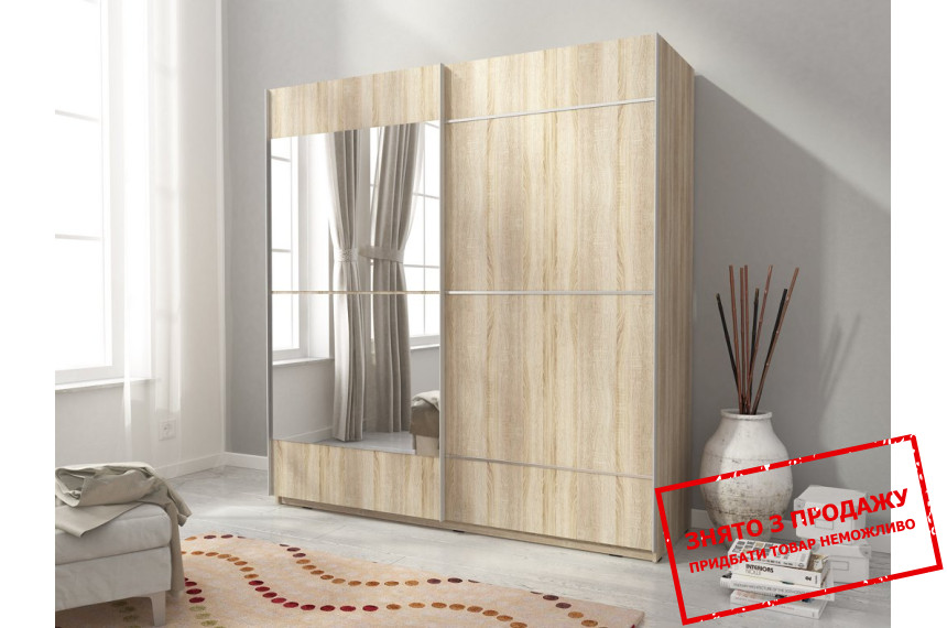 Шафа-купе Perfect Home Міка IV / Mika IV 200 2-дверна з дзеркалом Дуб сонома