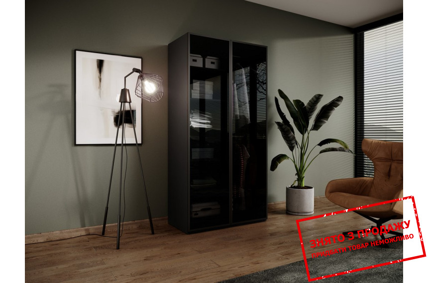 Шафа для одягу / гардеробна Perfect Home Сендбокс / Sandbox ANTISOL 2-дверна Чорний