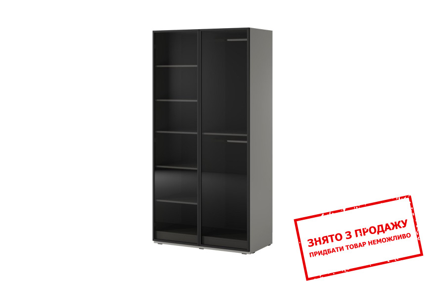 Шафа для одягу / гардеробна Perfect Home Сендбокс / Sandbox ANTISOL 2-дверна Сірий