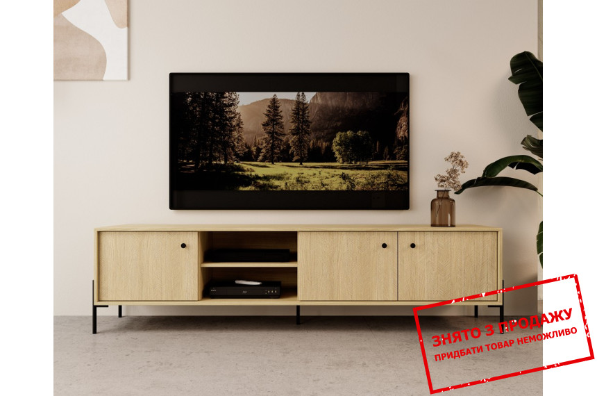 Тумба під телевізор Perfect Home Сканді / Scandi 3-дверна 3D/203 Дуб сканді/ялиця сканді