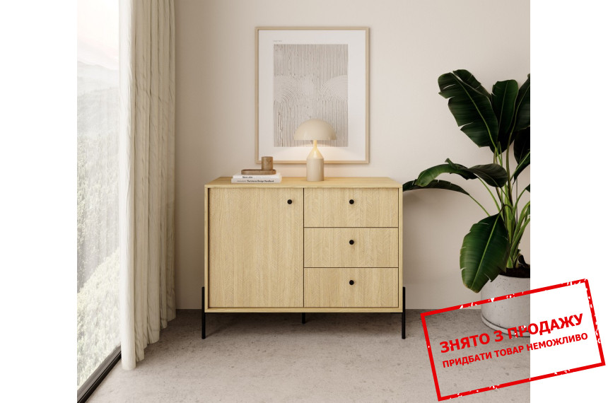 Комод Perfect Home Сканді / Scandi 1-дверний з 3 шухлядами D3S/103 Дуб сканді/ялиця сканді