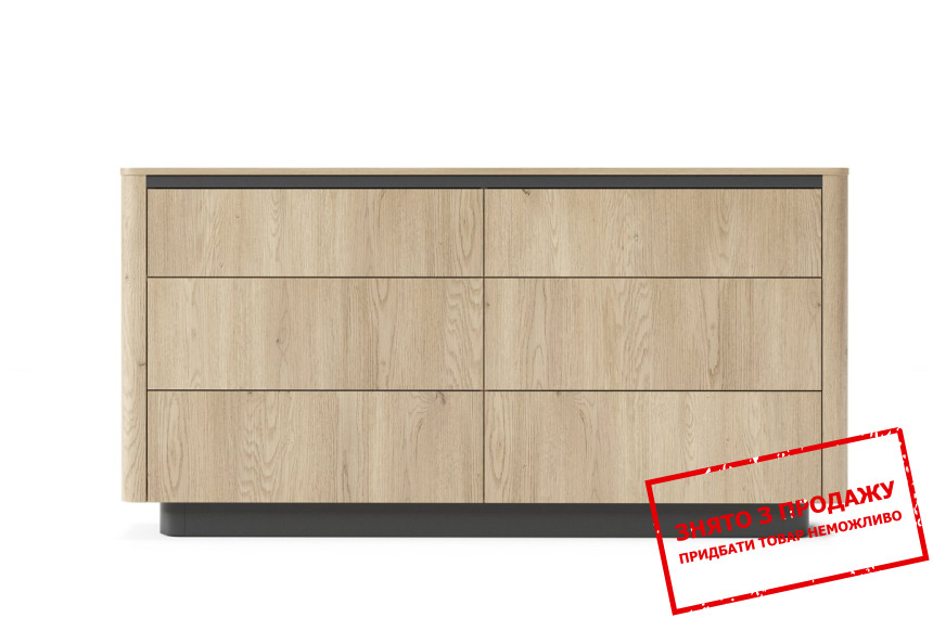 Комод Perfect Home Торро / Torro 6S/163 з 6 шухядами Дуб кремона/чорний