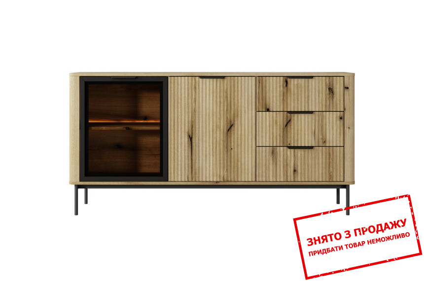 Комод з підсвіткою Perfect Home Вілсон / Wilson 2-дверний з 3 шухлядами 2D3S/163 Дуб евок