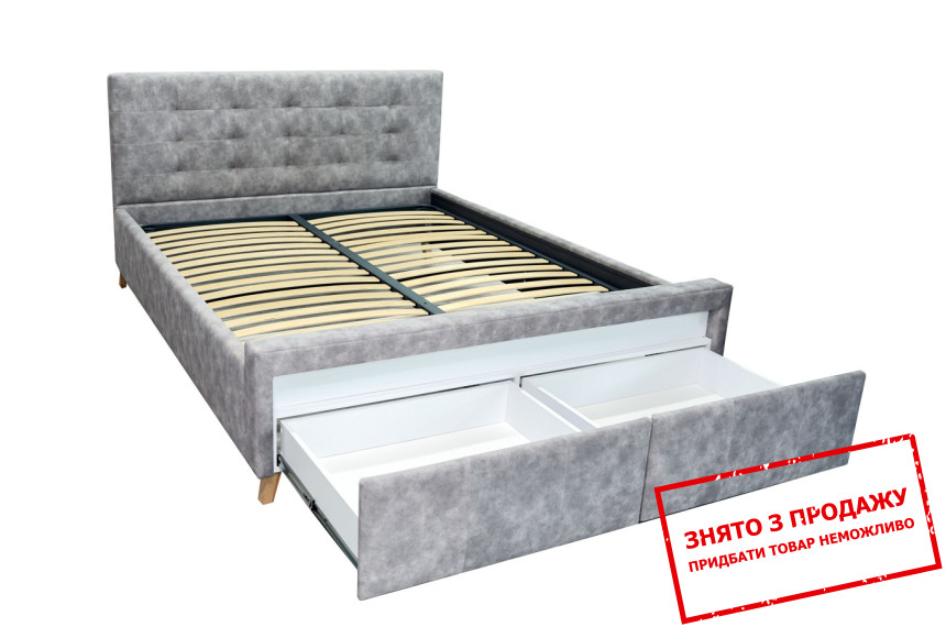 Ліжко з м'яким ізголів'ям (з ламелями та шухлядами) 180004 Perfect Home двоспальне