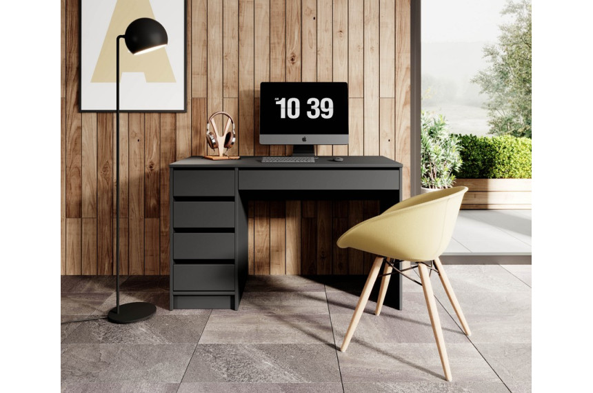 Стіл туалетний письмовий Perfect Home Ада / Ada 5S/120 з 5 шухлядами Антрацит