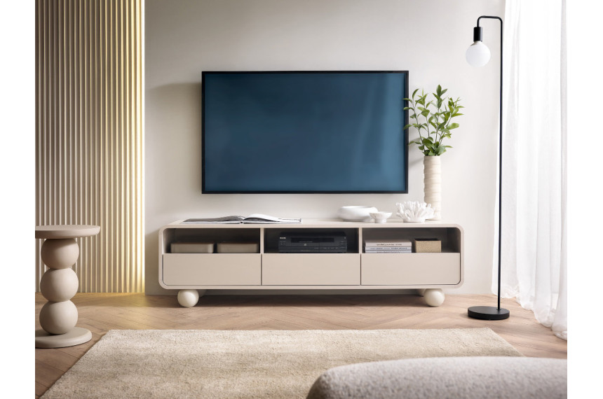 Тумба під ТВ Perfect Home Альбіон / Albion RTV160 з 3 шухлядами Кашемір
