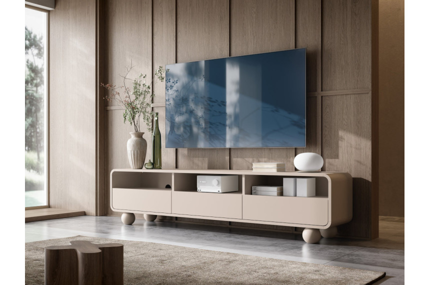 Тумба під ТВ Perfect Home Альбіон / Albion RTV180 з 3 шухлядами Кашемір