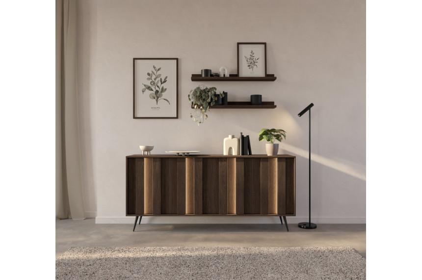 Комод з підсвіткою Perfect Home Амаро / Amaro 4D/183 4-дверний Дуб дунін