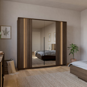 Шафа для одягу з підсвіткою Perfect Home Амаро / A...