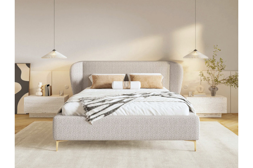 Ліжко (з основою під матрац) Perfect Home Аліано / Aliano 160x200 з м'яким ізголів'ям двоспальне