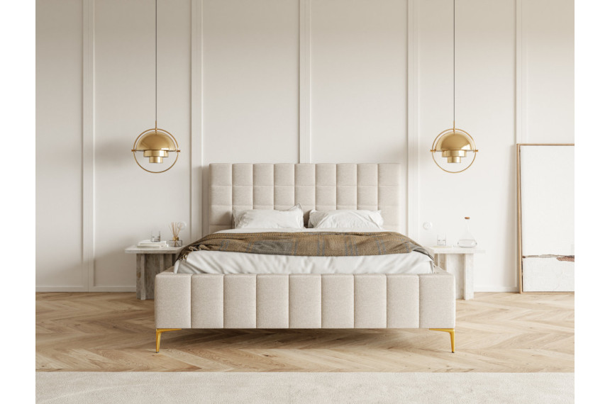 Ліжко (з основою під матрац) Perfect Home Грід / Grid 160x200 з м'яким ізголів'ям двоспальне