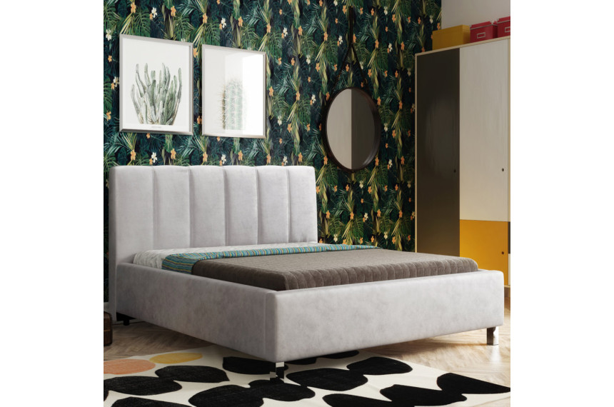 Ліжко (з основою під матрац) Perfect Home I / I 160x200 з м'яким ізголів'ям двоспальне