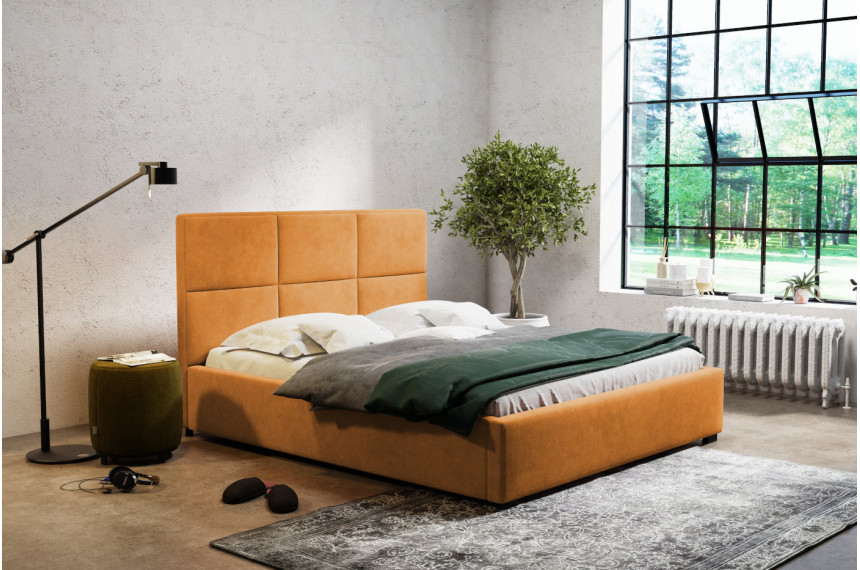 Ліжко (з основою під матрац) Perfect Home Отто / Otto 160x200 з м'яким ізголів'ям двоспальне