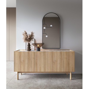 Комод Perfect Home Бохо / Boho K144/68 3-дверний Рів'єра/мармур б'янко