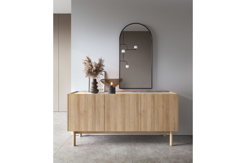 Комод Perfect Home Бохо / Boho K144/68 3-дверний Рів'єра/мармур б'янко