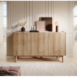 Комод Perfect Home Бохо / Boho K144/83 3-дверний Рів'єра/мармур б'янко