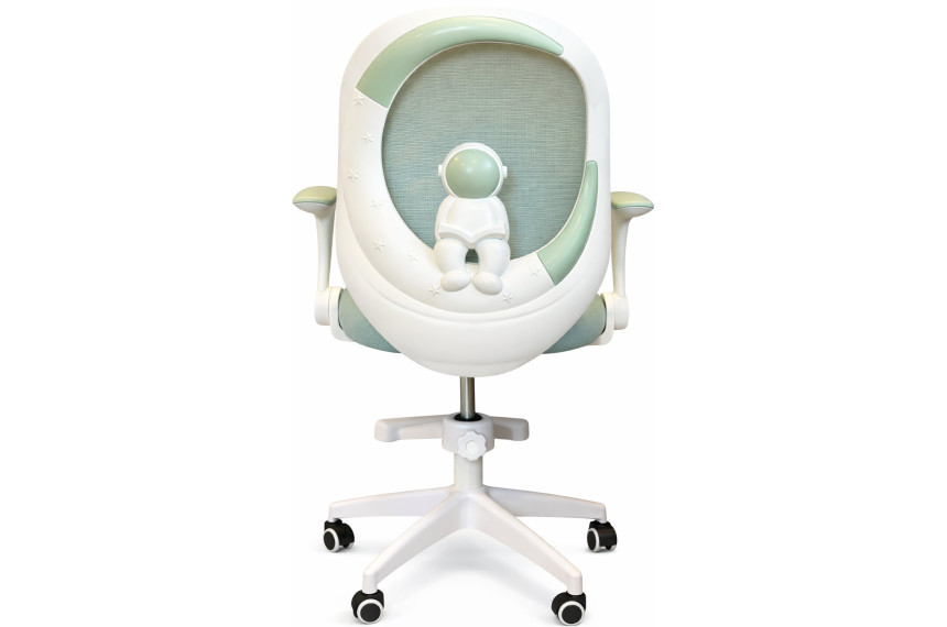 Крісло обертове дитяче з підставкою для ніг PERFECT KIDS ASTRONAUT GREEN Perfect Home Україна Зелений