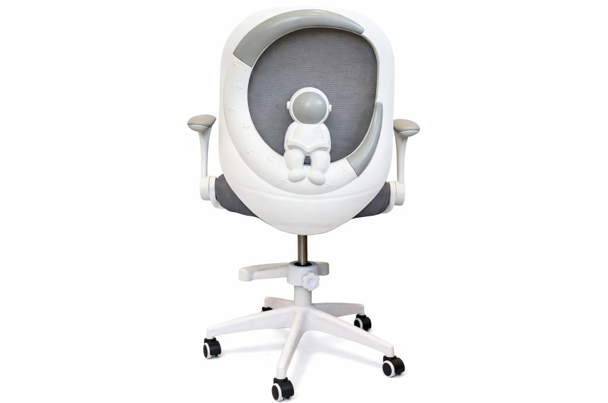 Крісло обертове дитяче з підставкою для ніг PERFECT KIDS ASTRONAUT GRAY Perfect Home Україна Сірий