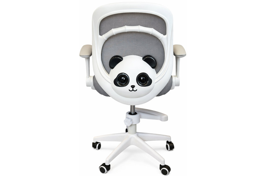 Крісло обертове дитяче з підставкою для ніг PERFECT KIDS PANDA GRAY Perfect Home Україна Сірий