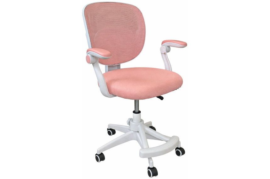 Крісло обертове дитяче з підставкою для ніг PERFECT KIDS PINK Perfect Home Україна Рожевий