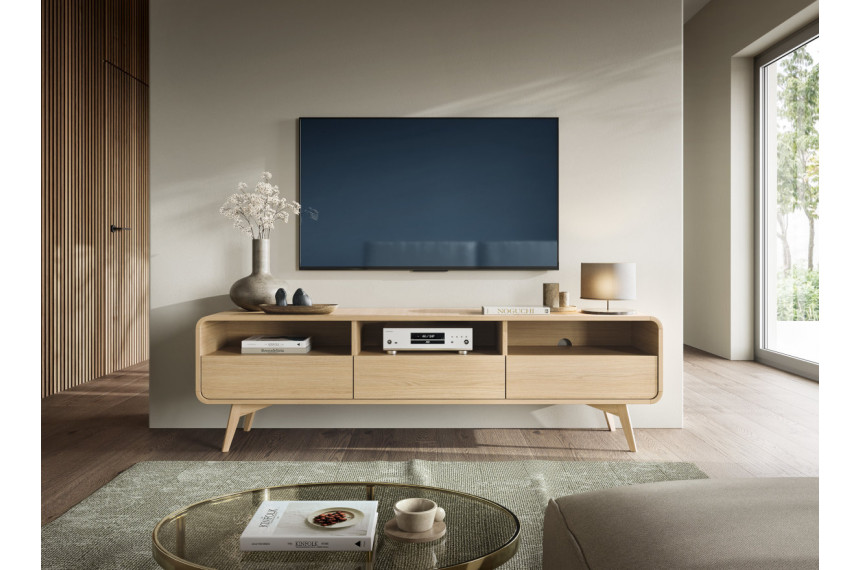 Тумба під ТВ Perfect Home Хеліон / Helion RTV180 з 3 шухлядами Дуб віченца