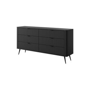 Комод Perfect Home Ланте / Lante з 6 шухлядами і чорними ніжками 6S/163 Чорний