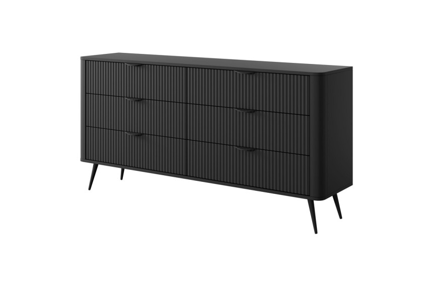Комод Perfect Home Ланте / Lante з 6 шухлядами і чорними ніжками 6S/163 Чорний