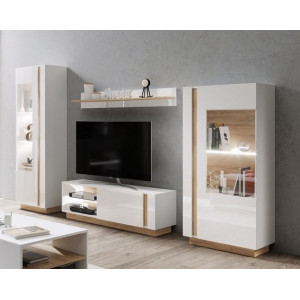 Стінка Perfect Home Арко / Arco Білий глянець/дуб ...