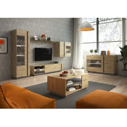 Модульна вітальня Арко / Arco дуб артизан/графіт Perfect Home Польща