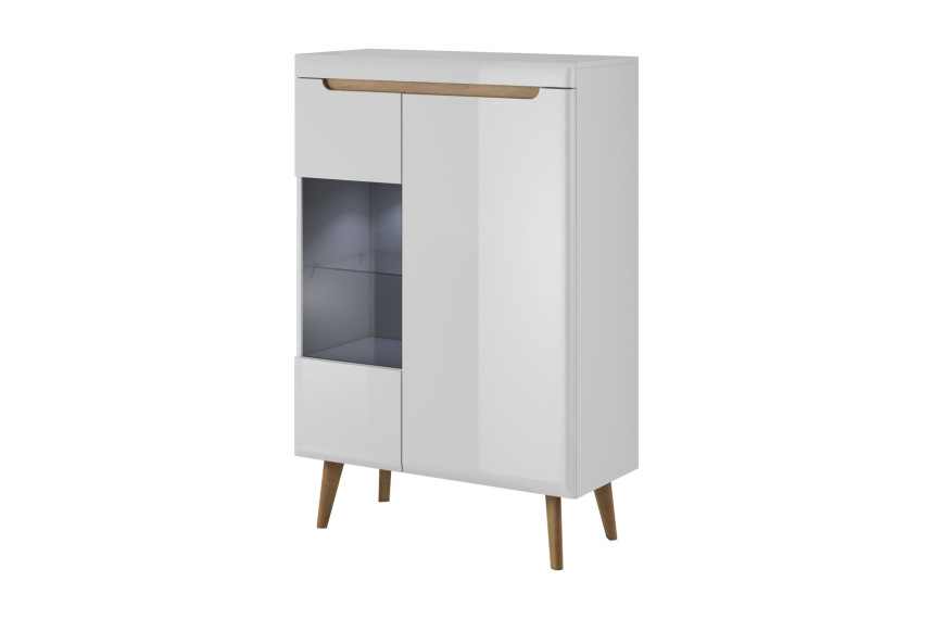 Вітрина низька Perfect Home Норді / Nordi NWT90 2-дверна Білий/білий глянець