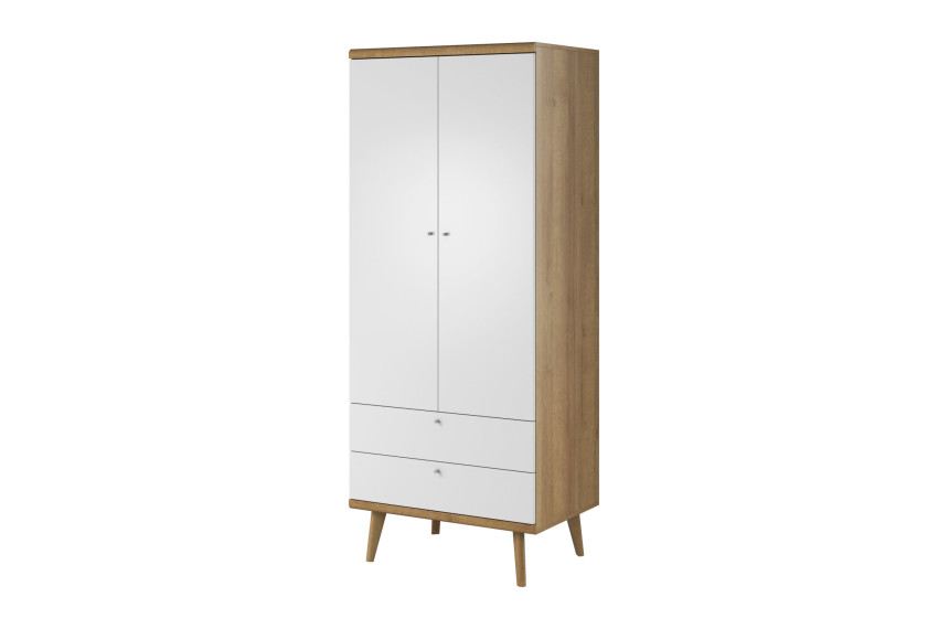 Шафа для одягу Perfect Home Прімо / Primo PSZ80 2-дверна Дуб рів'єра/білий