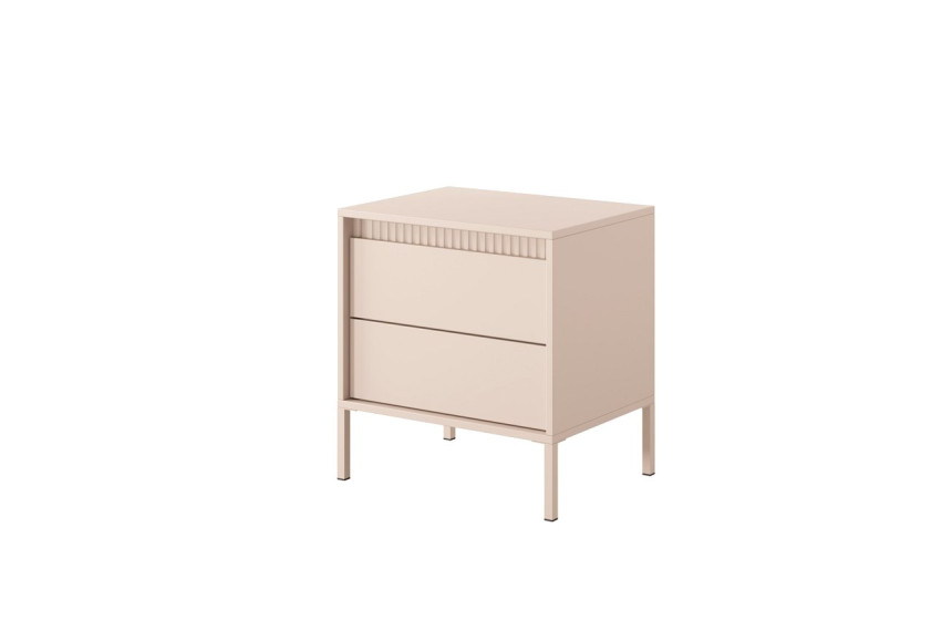 Тумба приліжкова Perfect Home Сенсо / Senso 2S/53 з 2 шухлядами Беж