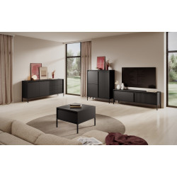 Модульна вітальня Сенсо / Senso Чорний Perfect Home Польща