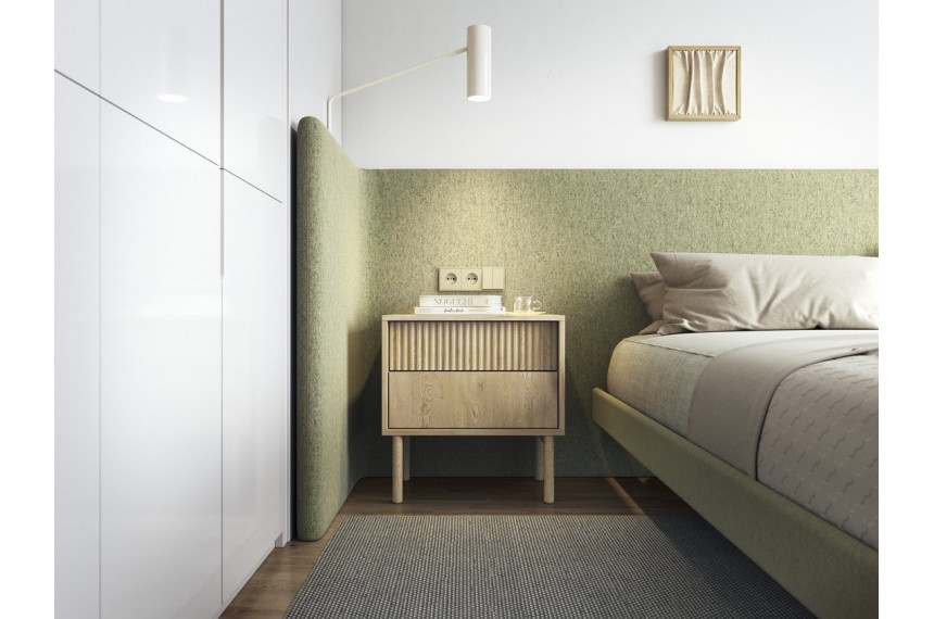Тумба приліжкова Perfect Home Таво / Tavo 2S/53 з 2 шухлядами Дуб кремона