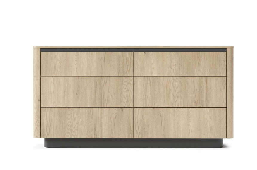 Комод Perfect Home Торро / Torro 6S/163 з 6 шухядами Дуб кремона/чорний