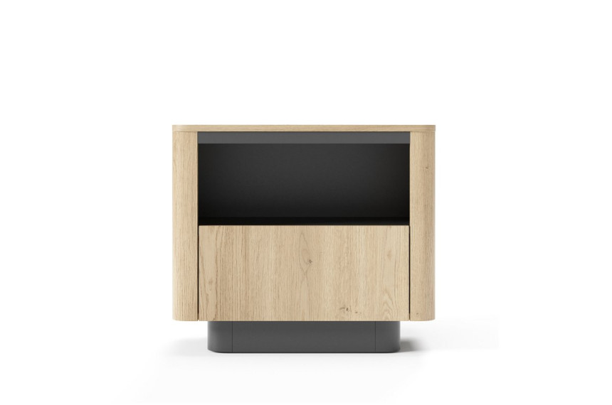 Тумба приліжкова Perfect Home Торро / Torro 1S/63 з 1 шухлядою Дуб кремона/чорний